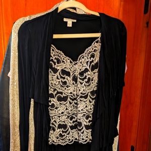 Boston Proper Tank w/Cardigan